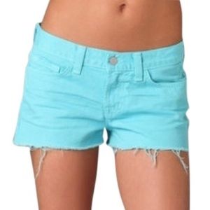 J Brand Turquoise Denim Shorts